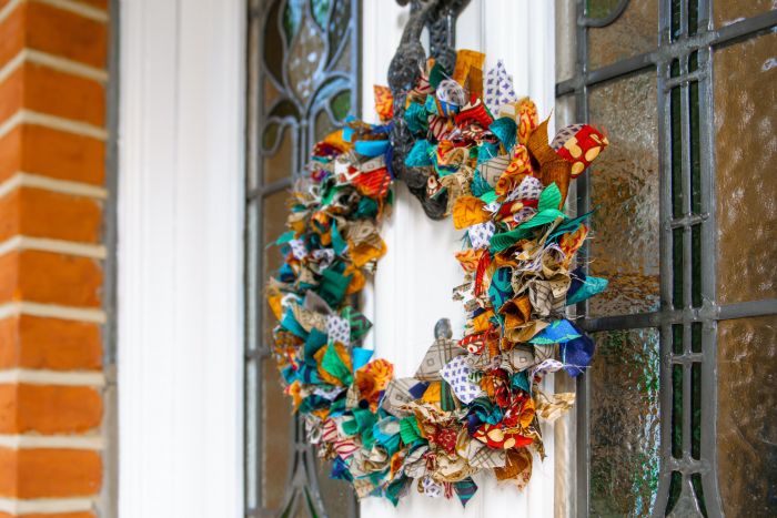 Pri Pri Recycled Sari Wreath