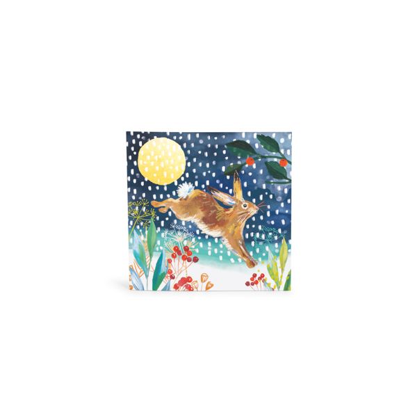 Leaping Hare Christmas Cards, Box of 10