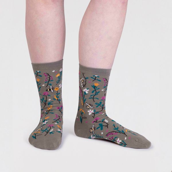 Thought Floral Bee Green Organic Cotton Socks