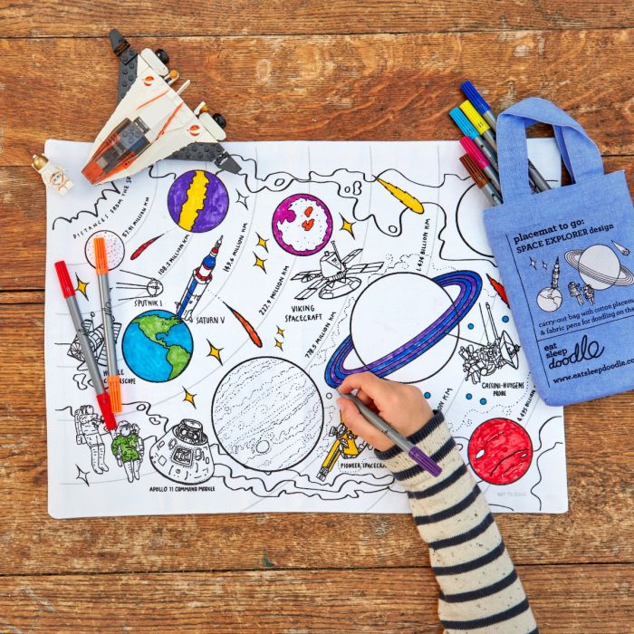 Eat, Sleep, Doodle Space Explorer to go Placemat
