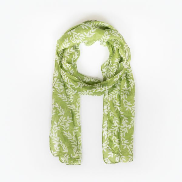 National Trust Green Vines Silk Scarf National Trust Shop
