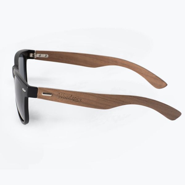 Woodspex Shelby VI Black Frame Walnut Sunglasses