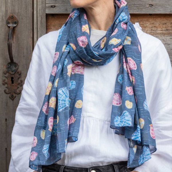 National Trust Shell Searching Organic Cotton Scarf