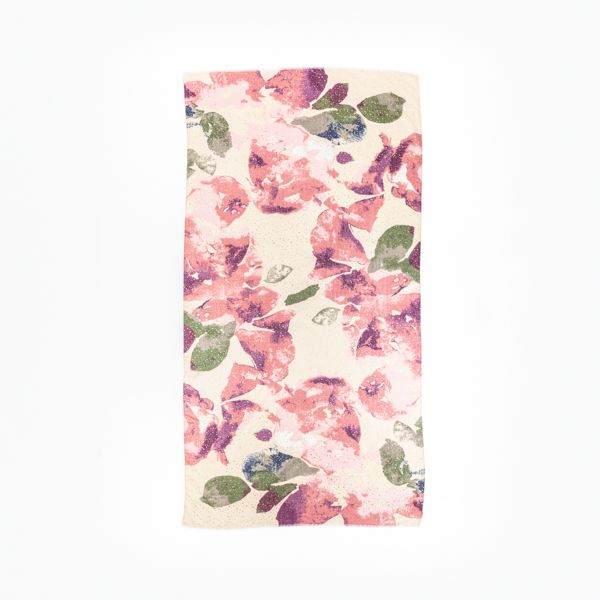 Peace Of Mind Abstract Flower with Foil Recycled Polyester Scarf