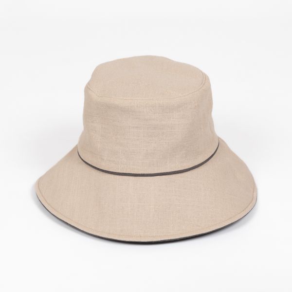 National Trust Reversible Linen Beige Hat