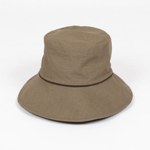 National Trust Reversible Linen Khaki Hat