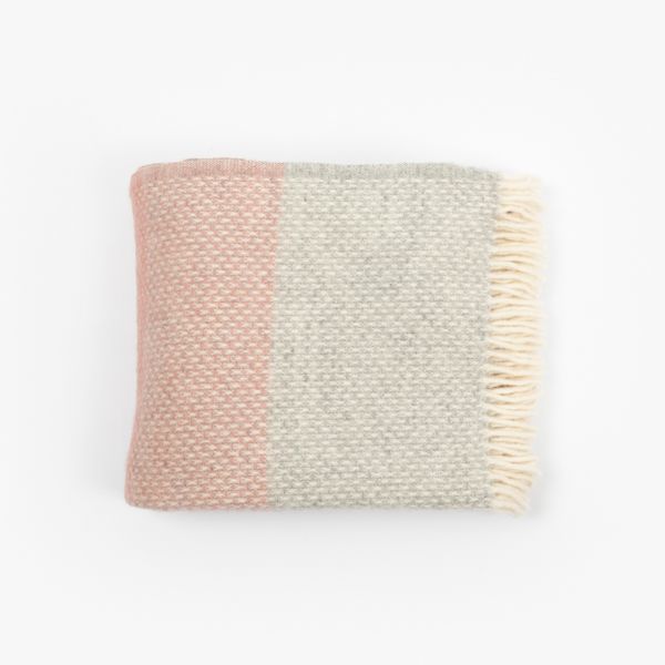 National Trust Ombre Pink Throw