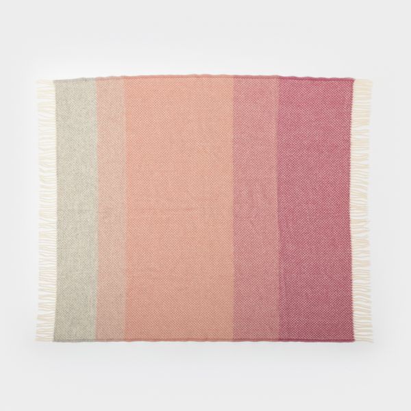 National Trust Ombre Pink Throw
