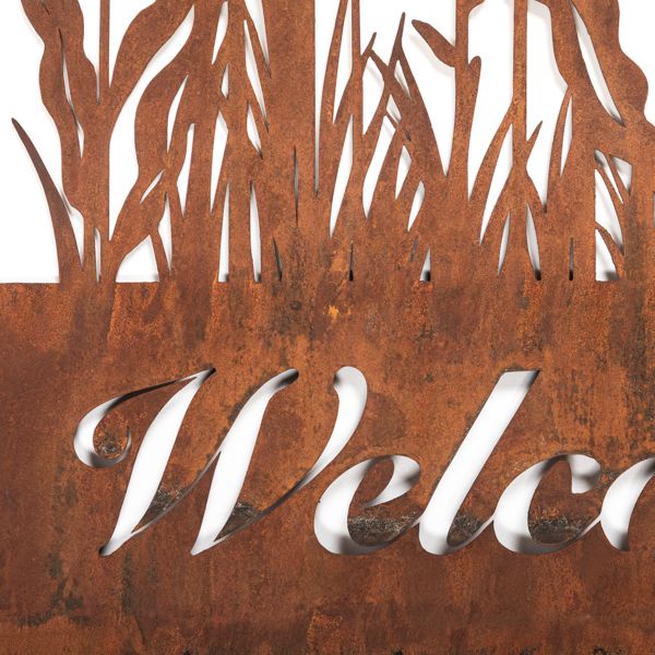 Wildflower Ground Stake Welcome Sign