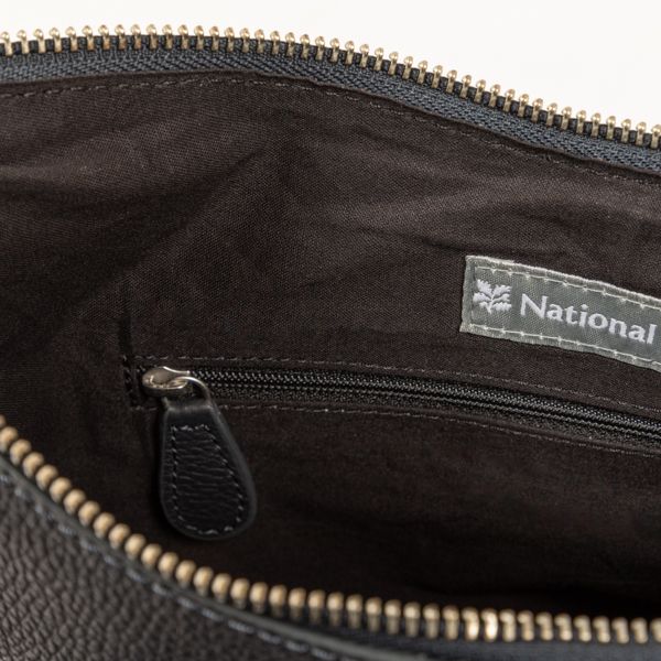 National Trust Navy Leather Cross Body Bag