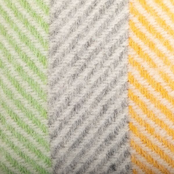 Close up of Multicolour Fishbone Throw to show detailing and texture.