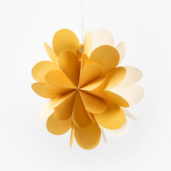  Yellow Hanging Paper Flower Decoration