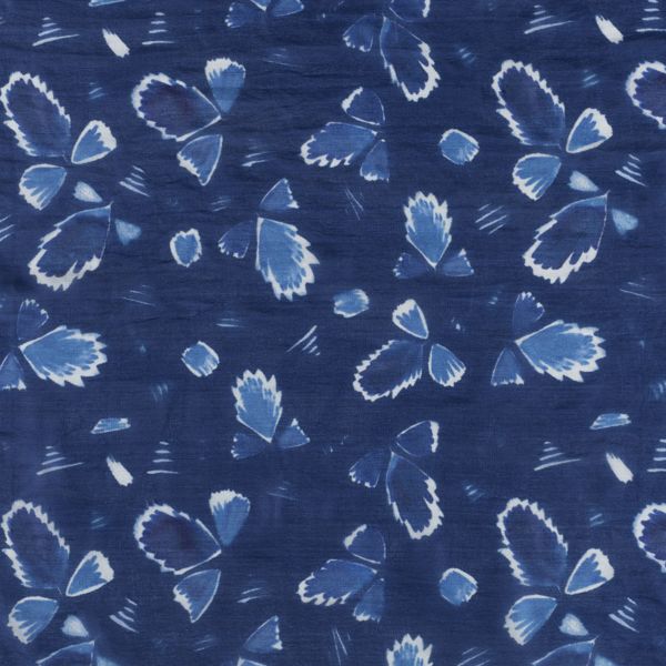 National Trust Cotehele Delft Leaf Silk Scarf