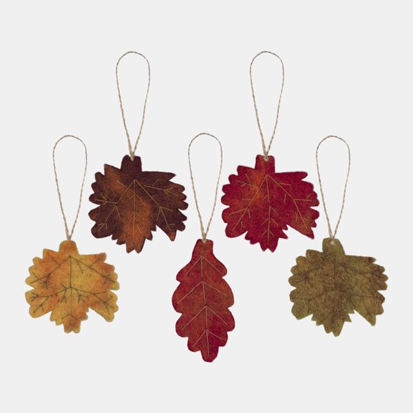 Felt so Good Hanging Maple Leaves, Set of 5