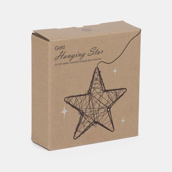 Gold Hanging Star LED