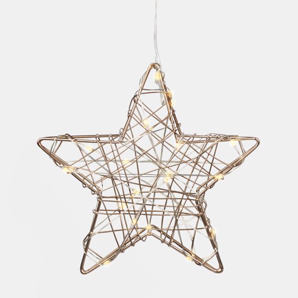 Gold Hanging Star LED