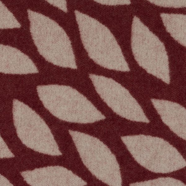 National Trust Jacquard Leaves Red Throw