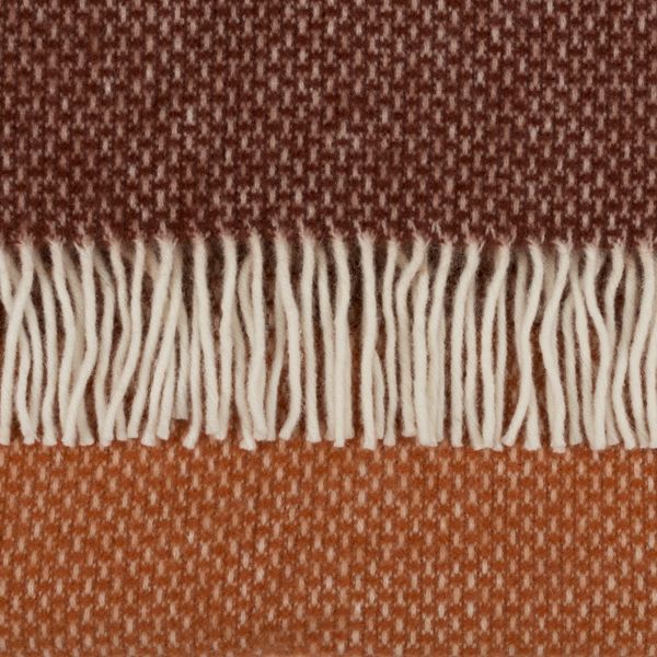 National Trust Ombre Burnt Orange Throw