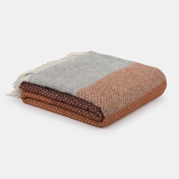 National Trust Ombre Burnt Orange Throw