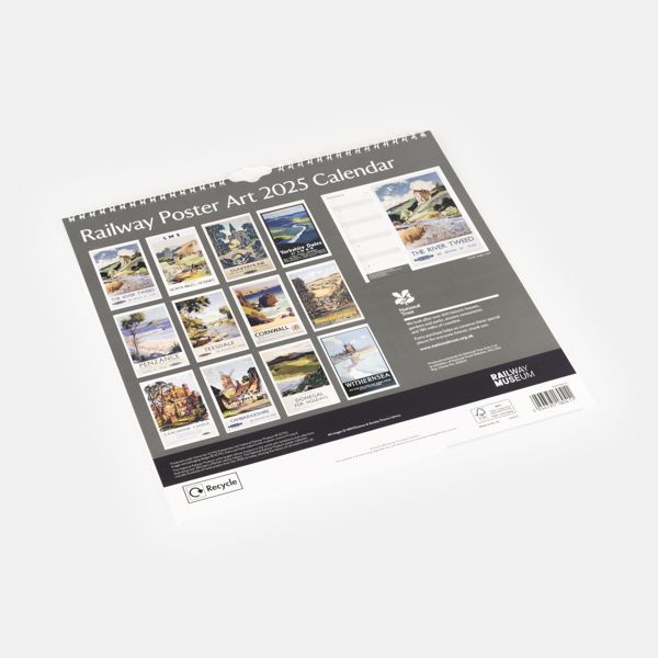 National Trust Railway Poster Art Calendar 2025 National Trust Shop