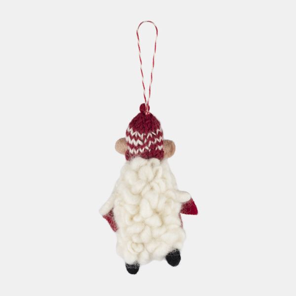 Namaste Hanging Felt Woolly Sheep