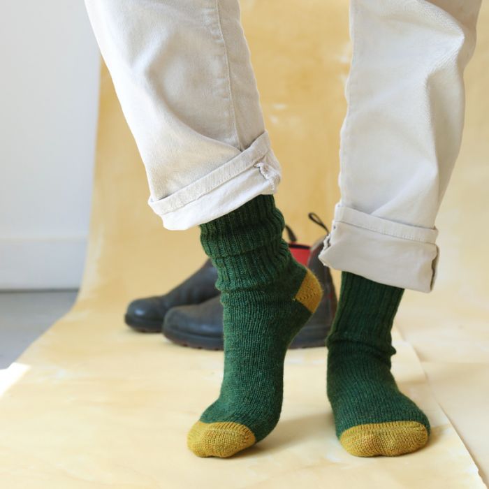 Croft Wool Socks, Green