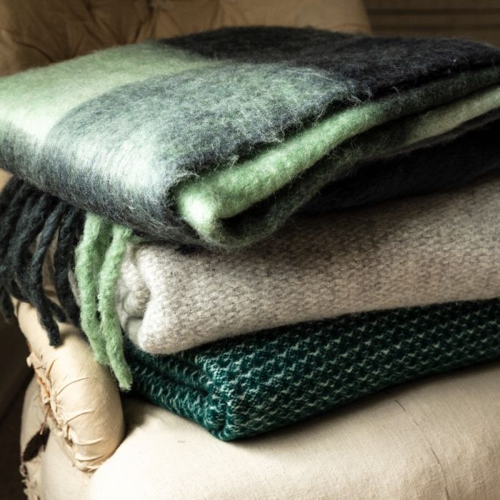 National Trust River Weave Emerald Throw