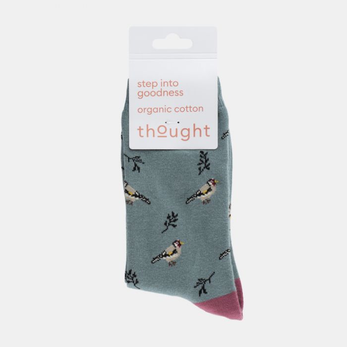 Bamboo Bird Socks, Blue