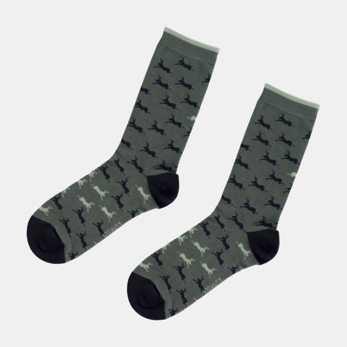 Thought Green Hares Bamboo Socks Size 7-11