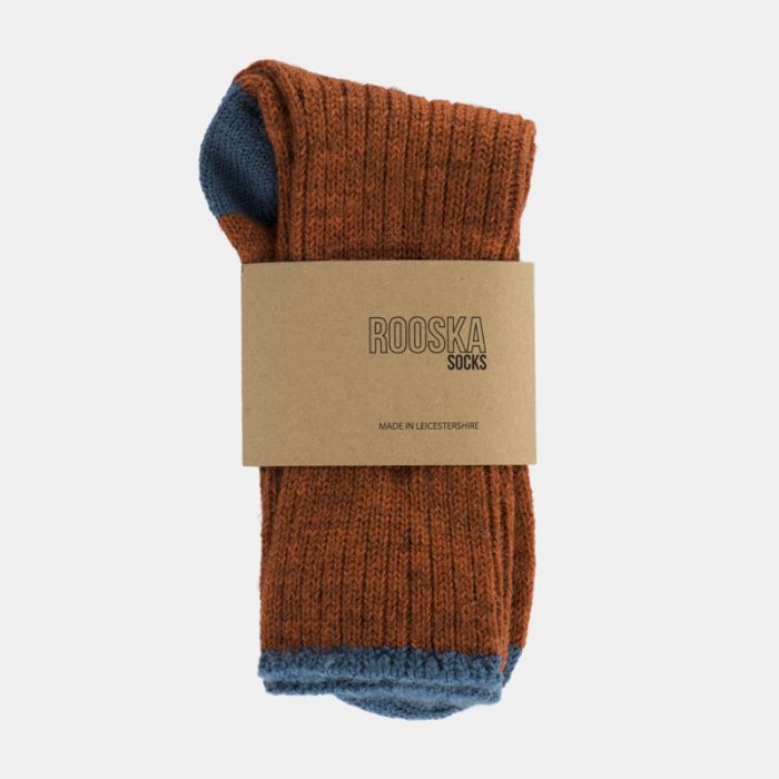 Croft Wool Socks, Rust