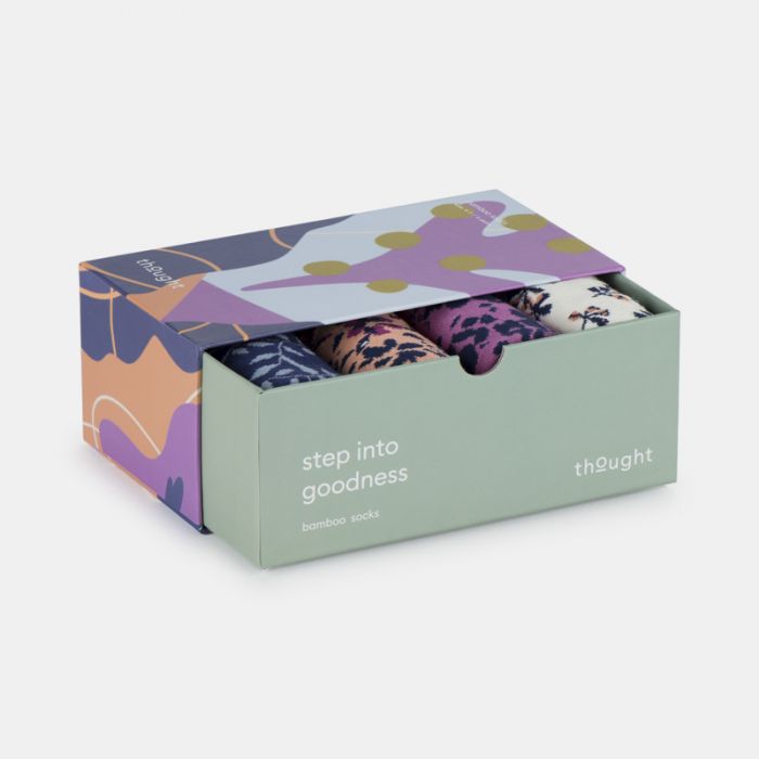 Thought Floral Bamboo Socks Gift Box