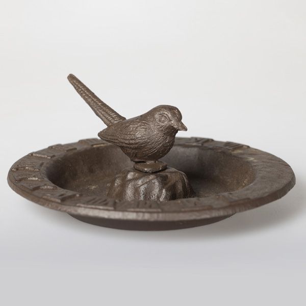 Cast Iron Sundial with Bird Bath