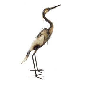 White Egret Metal Sculpture