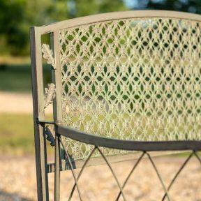 National Trust Oak Leaf Bench, Sage Brown