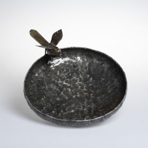 Robin Bird Bath, Recycled Metal