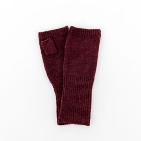 National Trust Knitted Wrist Warmers, Burgundy