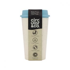 Circular & Co Cream and Blue NOW Reusable Coffee Cup