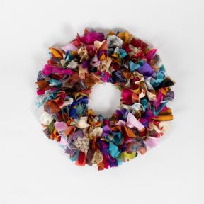 Pri Pri Recycled Sari Wreath