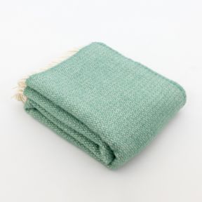 National Trust Pure Wool Throw Illusion Sea Green