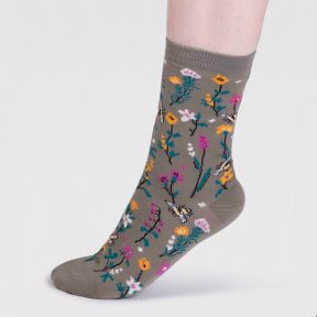 Thought Floral Bee Green Organic Cotton Socks