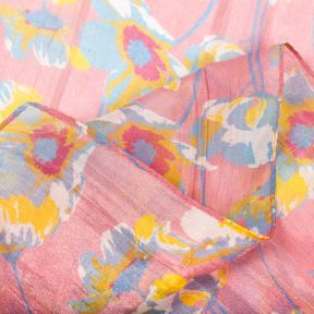 National Trust Pink Peony Bloom Silk Scarf