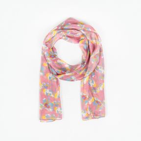 National Trust Pink Peony Bloom Silk Scarf