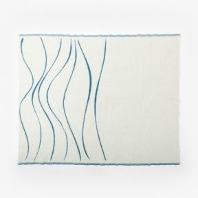 National Trust Jacquard Marine Wave Throw