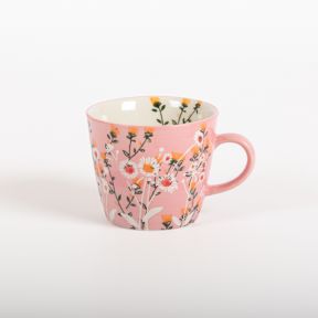 Pink Wild Daisy Stoneware Mug