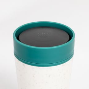 Circular & Co 12oz Chalk and Aqua Marine Green Reusable Coffee Cup