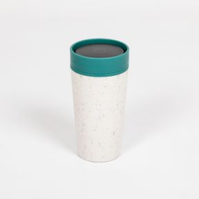 Circular & Co 12oz Chalk and Aqua Marine Green Reusable Coffee Cup