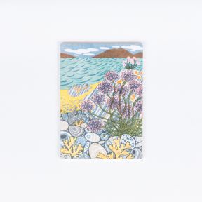 A6 Lined Pebble Shore Notebook by Artist Angie Lewin