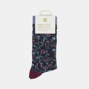 National Trust Vase Floral Bamboo Socks