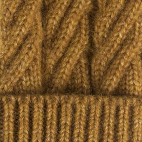 National Trust Cable Knit Mustard Mittens