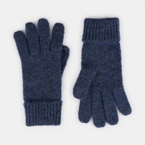 National Trust Blue Chunky Knit Gloves